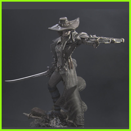 Valeria Vampire Hunter Statue - STL File 3D Print - maco3d