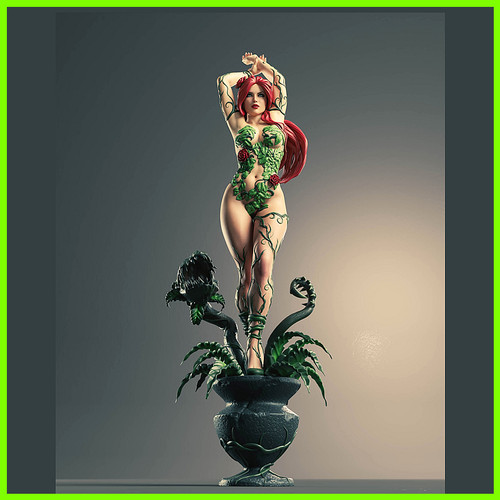 Poison Ivy Batman Statue - STL File 3D Print - maco3d
