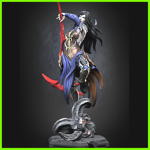 Shanoa Castlevania Statue - STL File 3D Print - maco3d