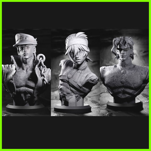 JoJo's Bizarre Adventure Busts - STL File 3D Print - maco3d