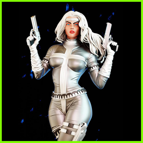 Silver Sable Bounty Hunter Statue - STL File 3D Print - maco3d