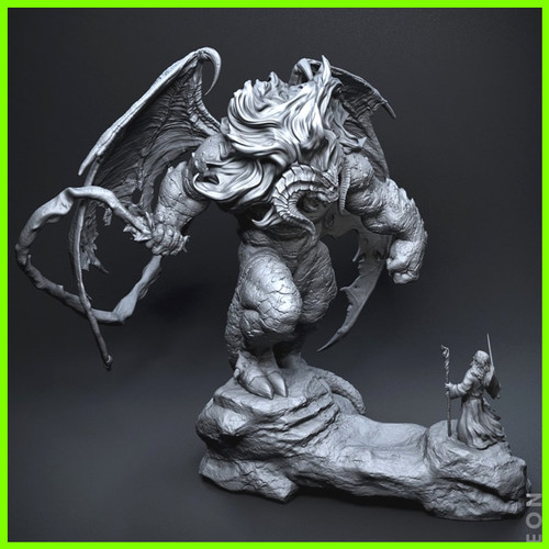 Gandalf vs Balrog The Lord of the Rings Statue - STL File 3D Print - maco3d