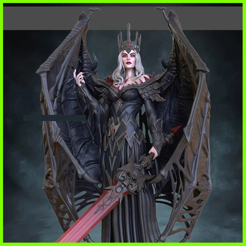 Vampire Countess Statue - STL File 3D Print - maco3d