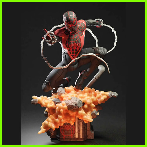 Spider-man Miles Morales Statue - STL File 3D Print - maco3d