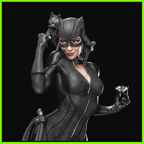 Catwoman Statue and Bust - STL File 3D Print - maco3d