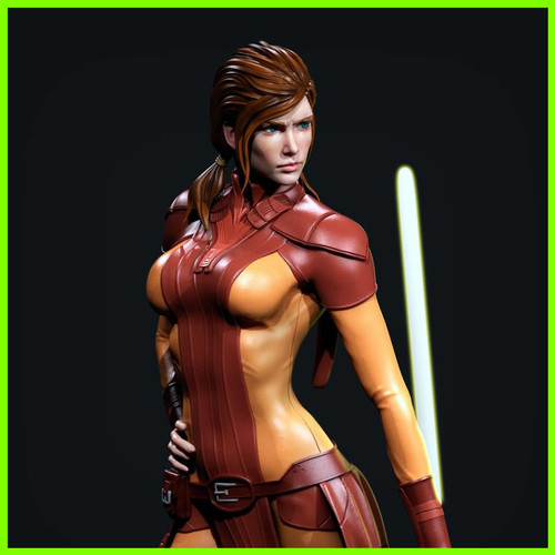 Bastila Shan Star Wars Statue - STL File 3D Print - maco3d