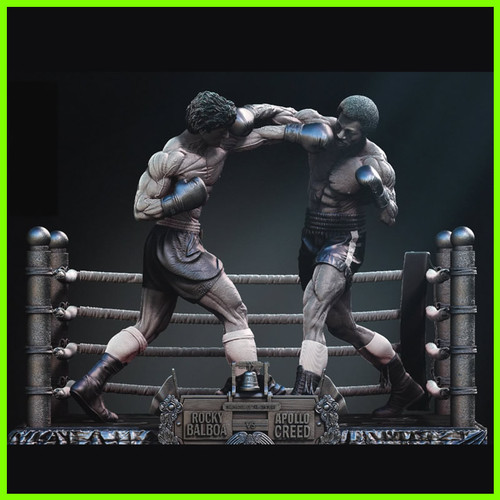 Rocky vs Apollo Diorama - STL File 3D Print - maco3d