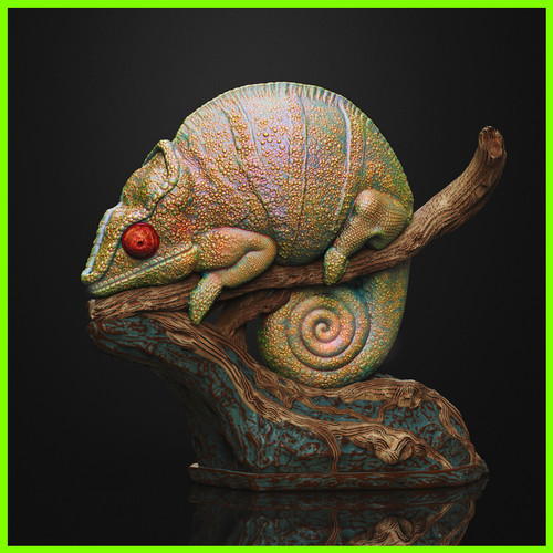 Panther Chameleon - STL File 3D Print - maco3d