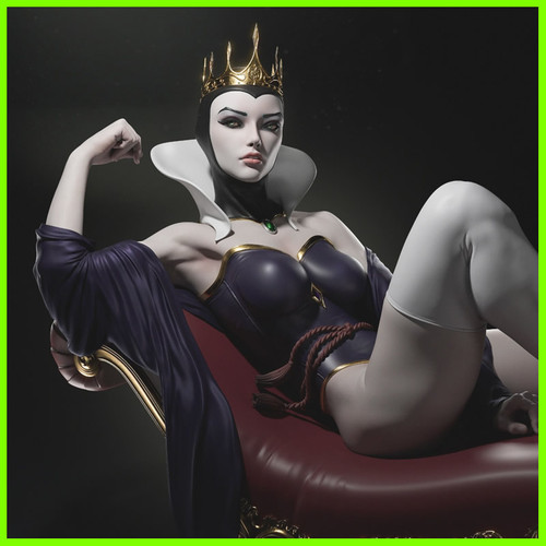 Evil Queen Snow White Statue - STL File 3D Print - maco3d