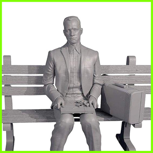 Forrest Gump Tom Hanks Statue - STL File 3D Print - maco3d