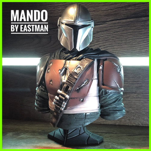 The Mandalorian Bust - STL File for 3D Print - maco3d