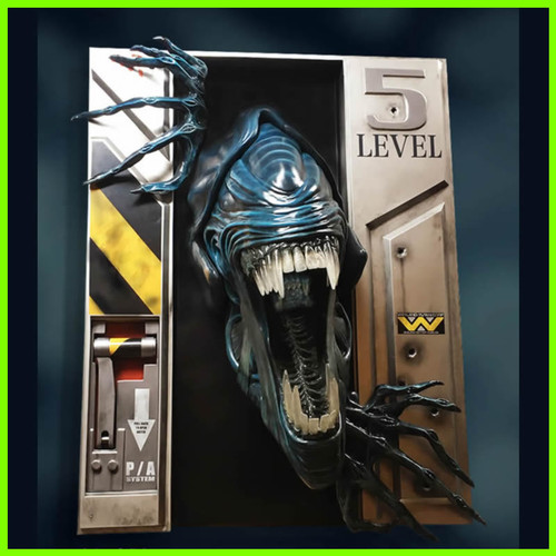 Queen Alien Xenomorph Wall Sculpture - STL File for 3D Print - maco3d
