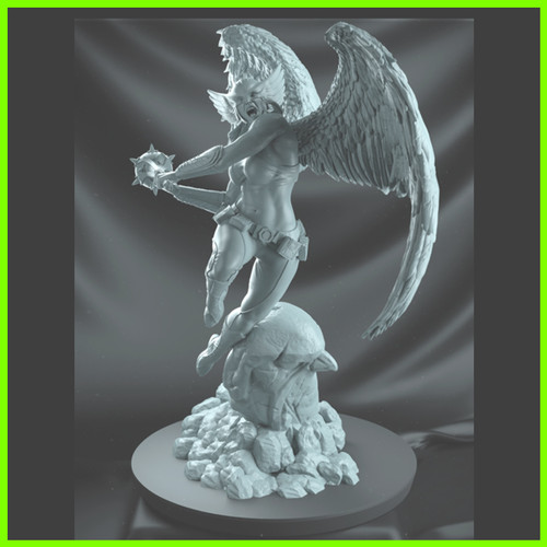 Hawkwoman DC Statue - STL File for 3D Print - [maco3d]