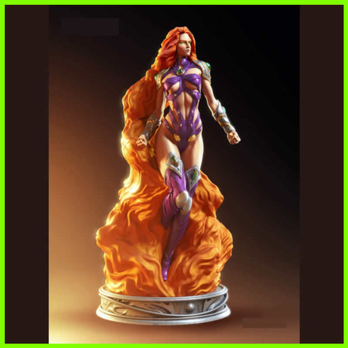 Starfire DC Statue - STL File for 3D Print - [maco3d]