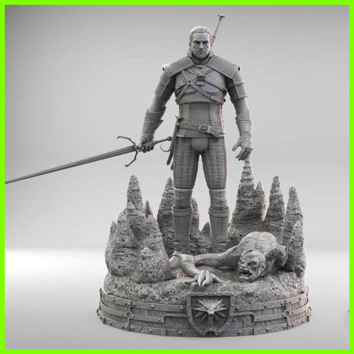 Geralt of Rivia The Witcher - STL File for 3D Print - maco3d