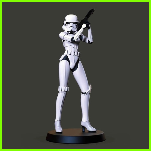 Female Stromtrooper Star Wars - STL File for 3D Print - maco3d