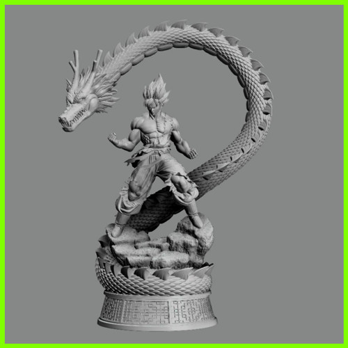 Goku Shenron Dragon Ball Z - STL File for 3D Print - maco3d