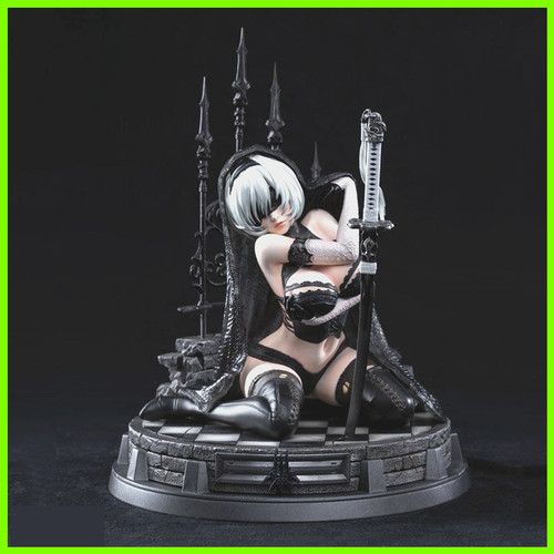 Nier Automata 2B Statue + NSFW - STL File for 3D Print - maco3d