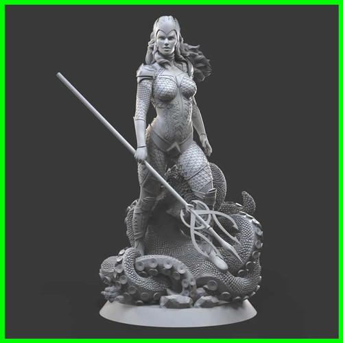 Mera Queen of Atlantis DC Statue - STL File for 3D Print - maco3d