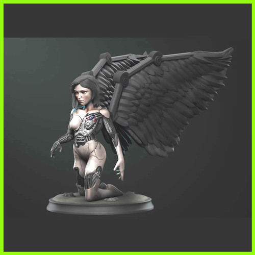 Alita Battle Angel Statue - STL File for 3D Print - maco3d