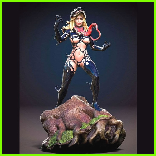 She Venom Statue - STL File for 3D Print - maco3d