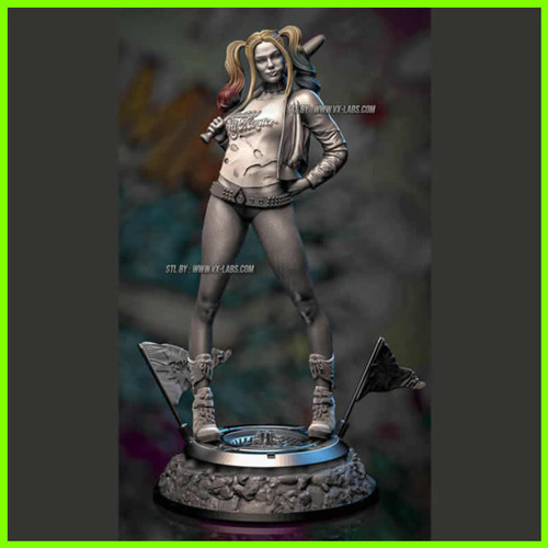 Harley Quinn Gotham City Sirens Statue - STL File for 3D Print - maco3d