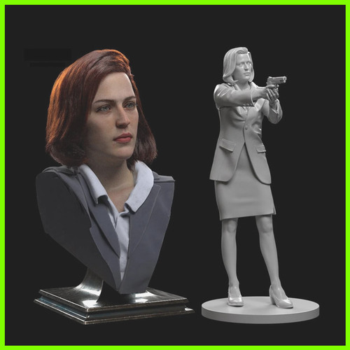 The X Files Scully - STL File for 3D Print - maco3d