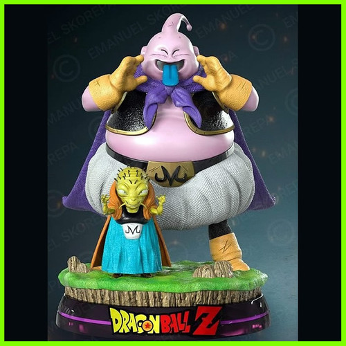 Majin Buu and Babidi Dragon Ball Z Statue - STL File for 3D Print - maco3d