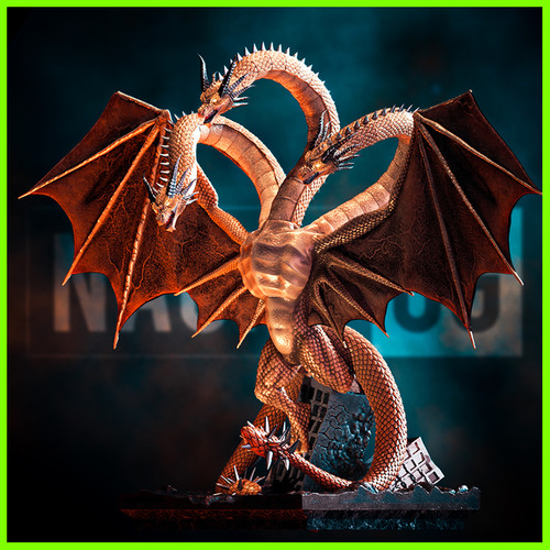 King Ghidorah Statue - STL File 3D Print - maco3d