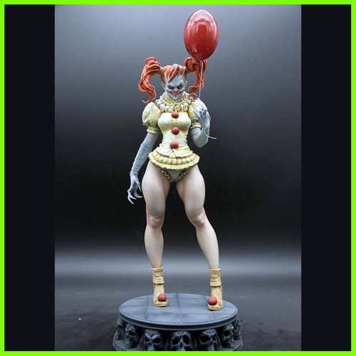 Pennywise Lady Statue - STL File 3D Print - maco3d