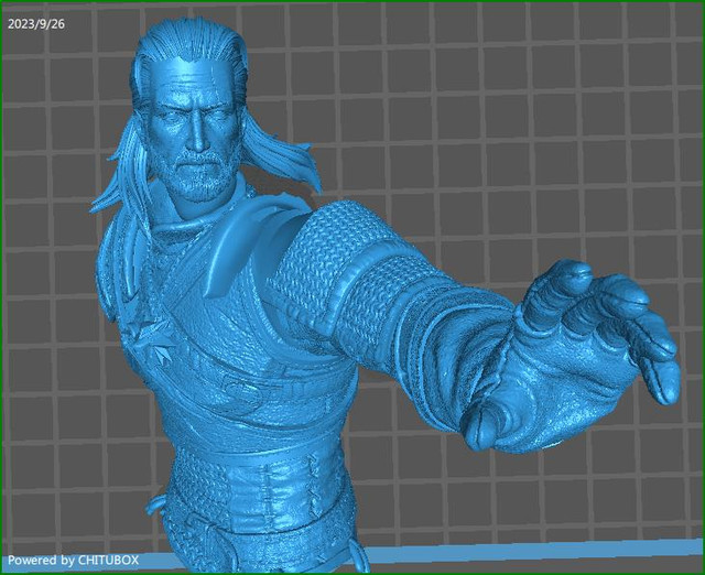 Geralt The Witcher Statue - STL File 3D Print