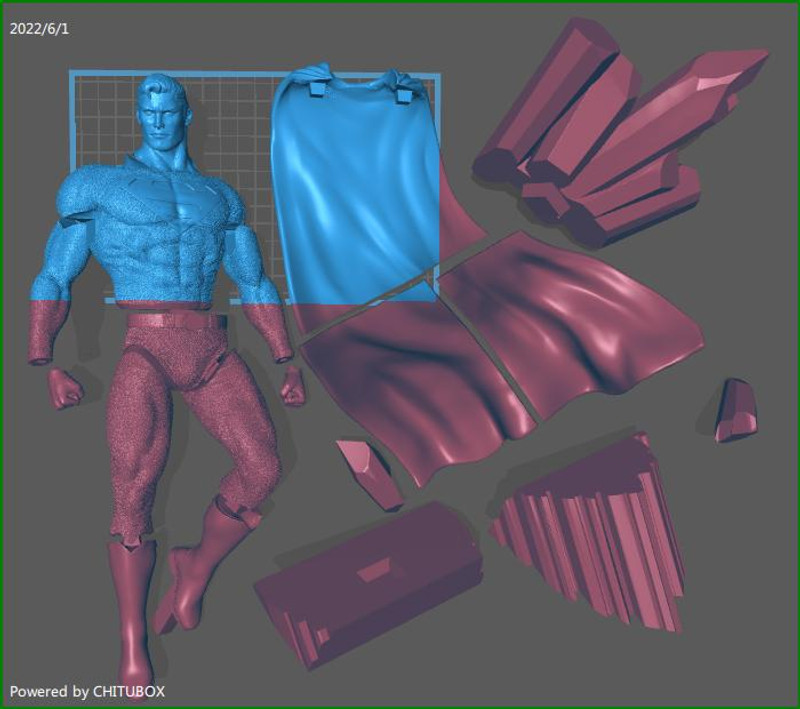 SuperMan Statue - 3D Print Model by dawnhurt