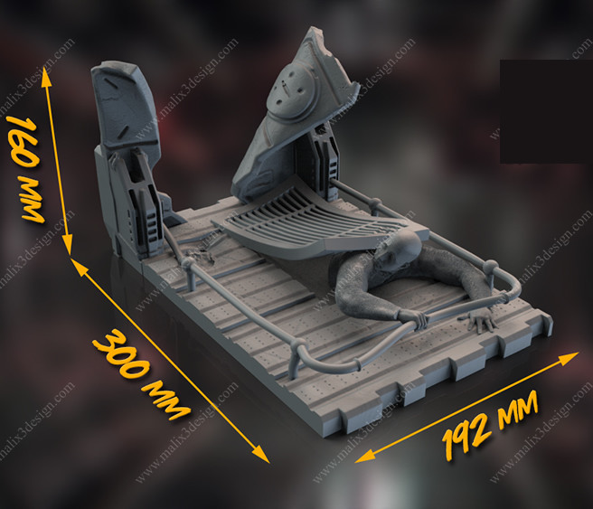 Alien Queen Xenomorph Diorama - STL File for 3D Print