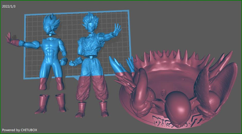 3D file Goku vs vegeta 🐉・3D printable design to download・Cults