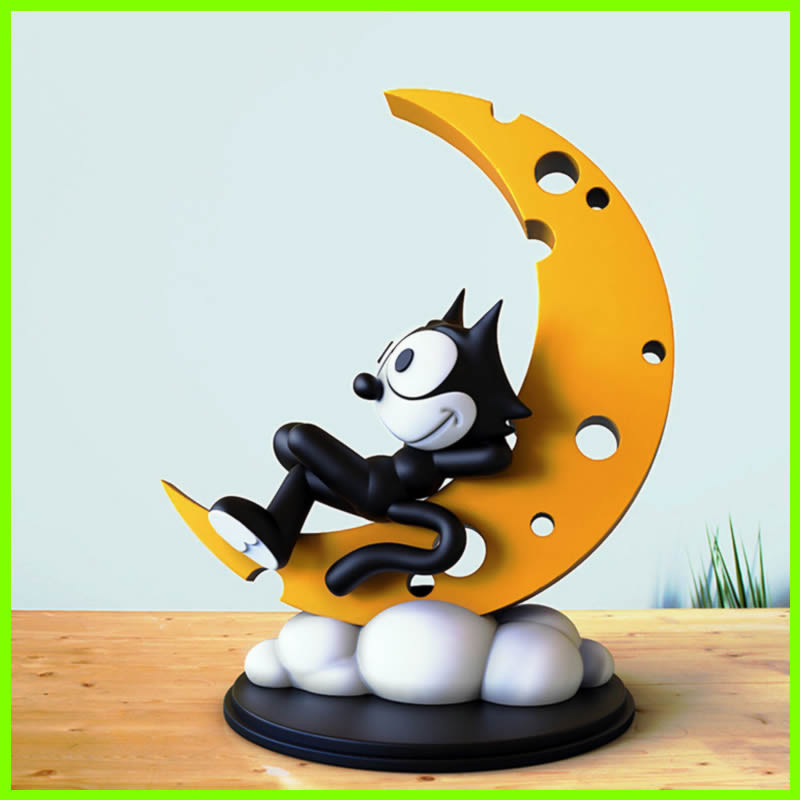 Felix the Cat Statue - STL File for 3D Print