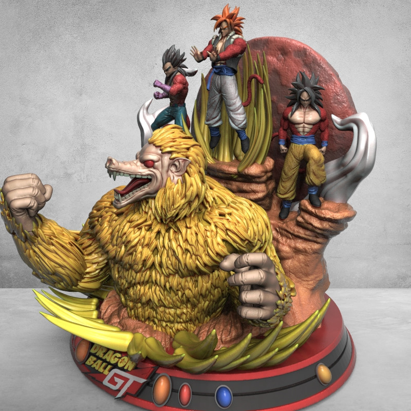 Dragonball GT Diorama - STL File for 3D Print