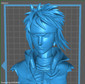 Minato Namikaze Naruto Bust - STL File 3D Print - maco3d