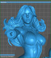 Starfire DC Statue - STL File 3D Print - maco3d