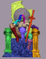 Red Sonja on Throne Statue - STL File 3D Print - maco3d