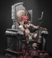 Red Sonja on Throne Statue - STL File 3D Print - maco3d