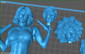 Domino X-Men Statue - STL File 3D Print - maco3d