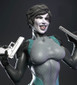 Domino X-Men Statue - STL File 3D Print - maco3d