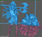 Barbarian Girl Statue - STL File 3D Print - maco3d