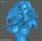 Red Monika Statue - STL File 3D Print - maco3d