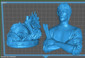 Bruce Lee Bust - STL File for 3D Print - maco3d