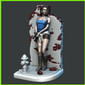 Jill Valentine Resident Evil - STL File for 3D Print - maco3d