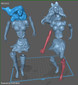 Trio Princesses Statue - STL File for 3D Print - maco3d