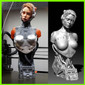 Female Cyborg Bust - STL File for 3D Print - maco3d