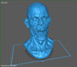 Zombie Head - STL File for 3D Print - maco3d