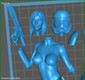 Female Stromtrooper & R2D2 Star Wars - STL File for 3D Print - maco3d